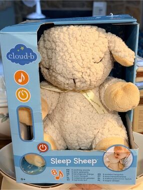 Cloud B Cream and Tan Sleep Sheep Plush Soothing Toy